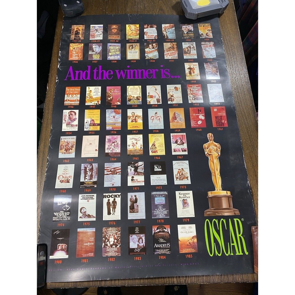 The Oscars: All Winners From 1927 to 1985 Memorabilia Award 36x24 Poster Print